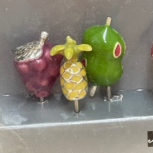 Ashley Nicole Designs Cocktail Picks Fruits Set of 6 New in Box Sealed - Picture 3 of 7